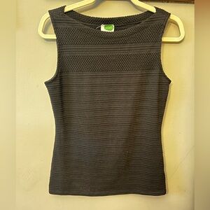 by Anthropologie Black Sleeveless Shell Top Tank Textured Small